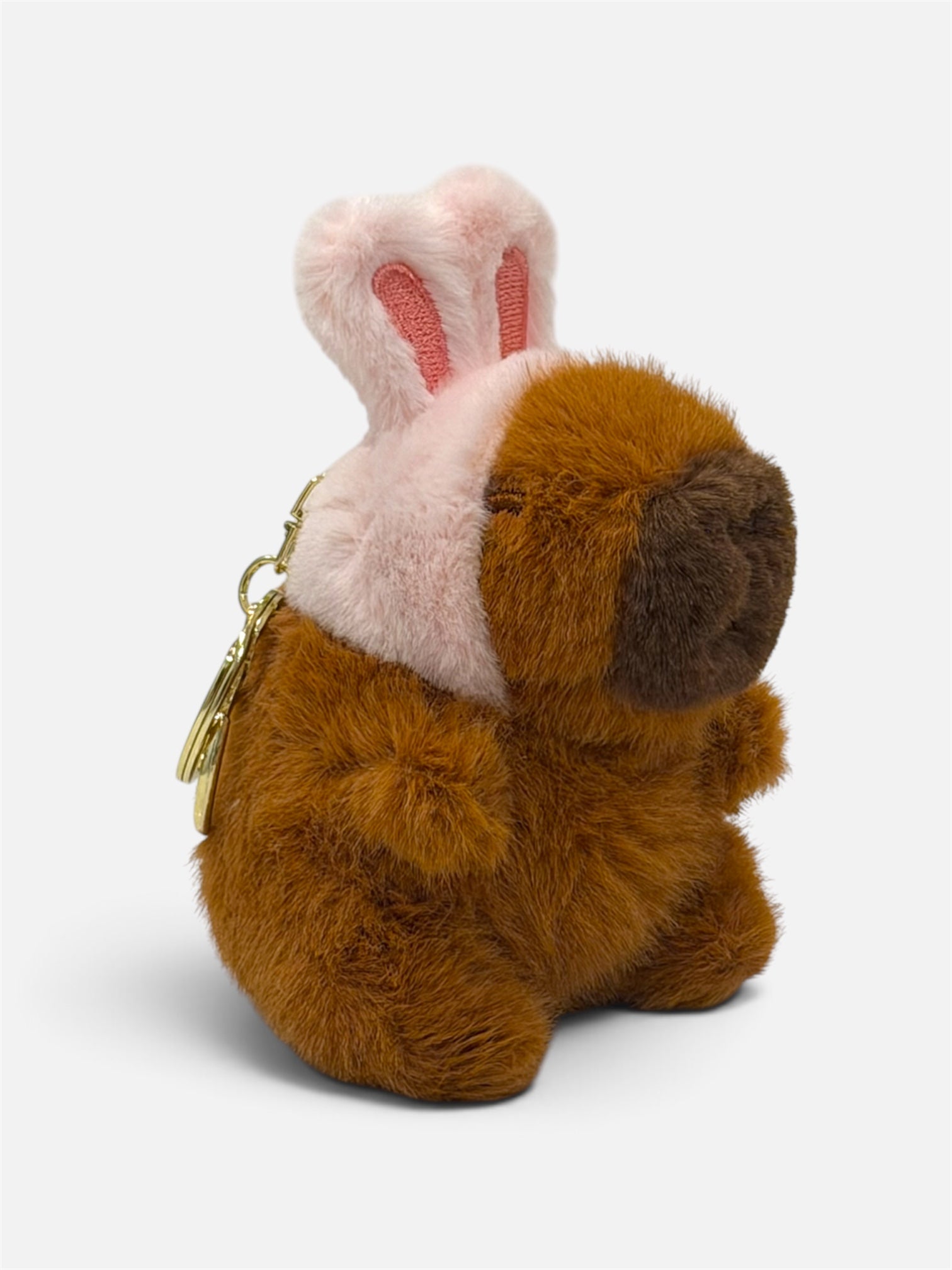 Capybara Keychain - Bunny Hat
