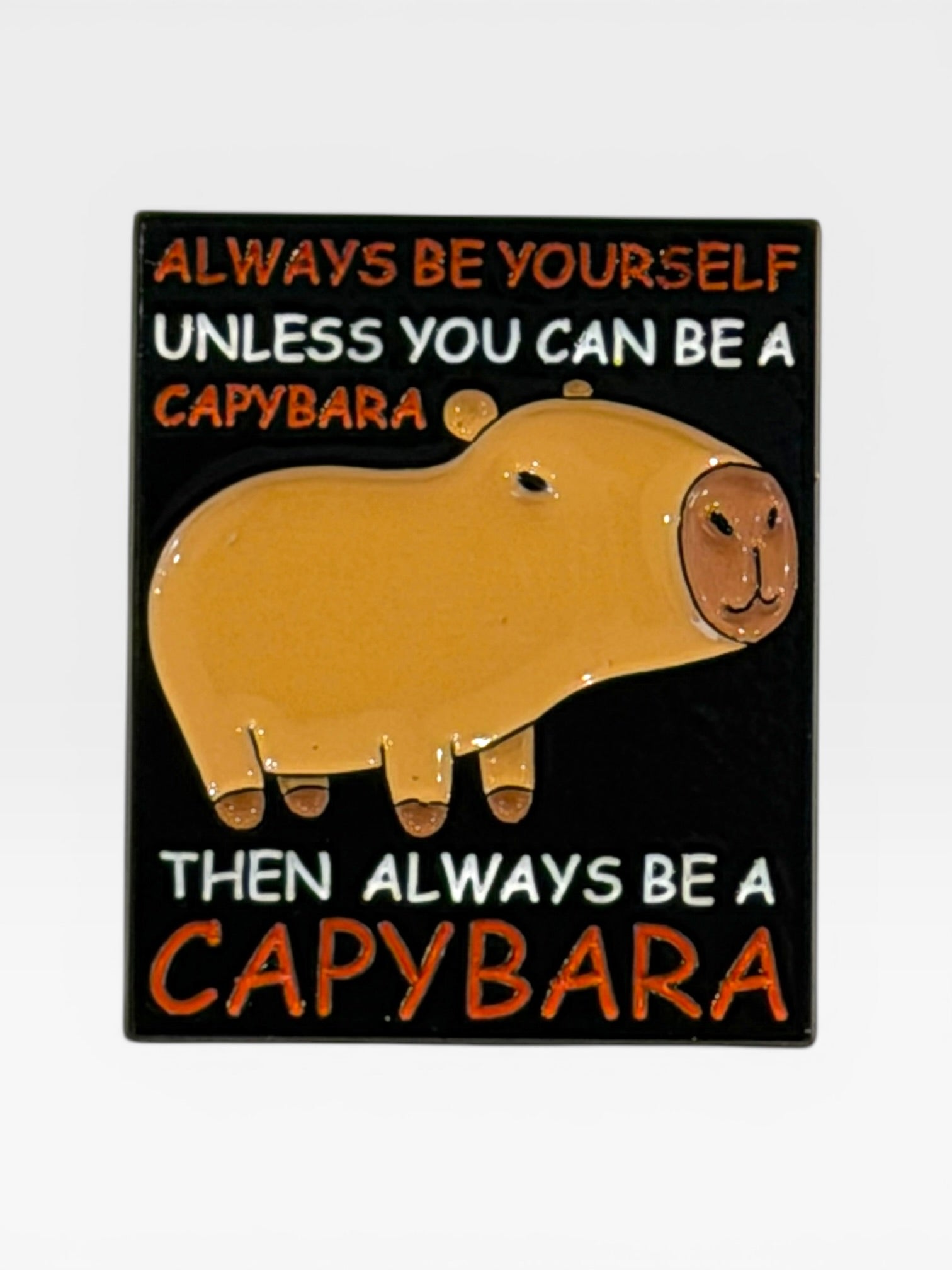 Capybara collectable pin. Capybara Brooch. Capybara Gift. Unique Capybara Gift. Capy Stuff. Capybara.
