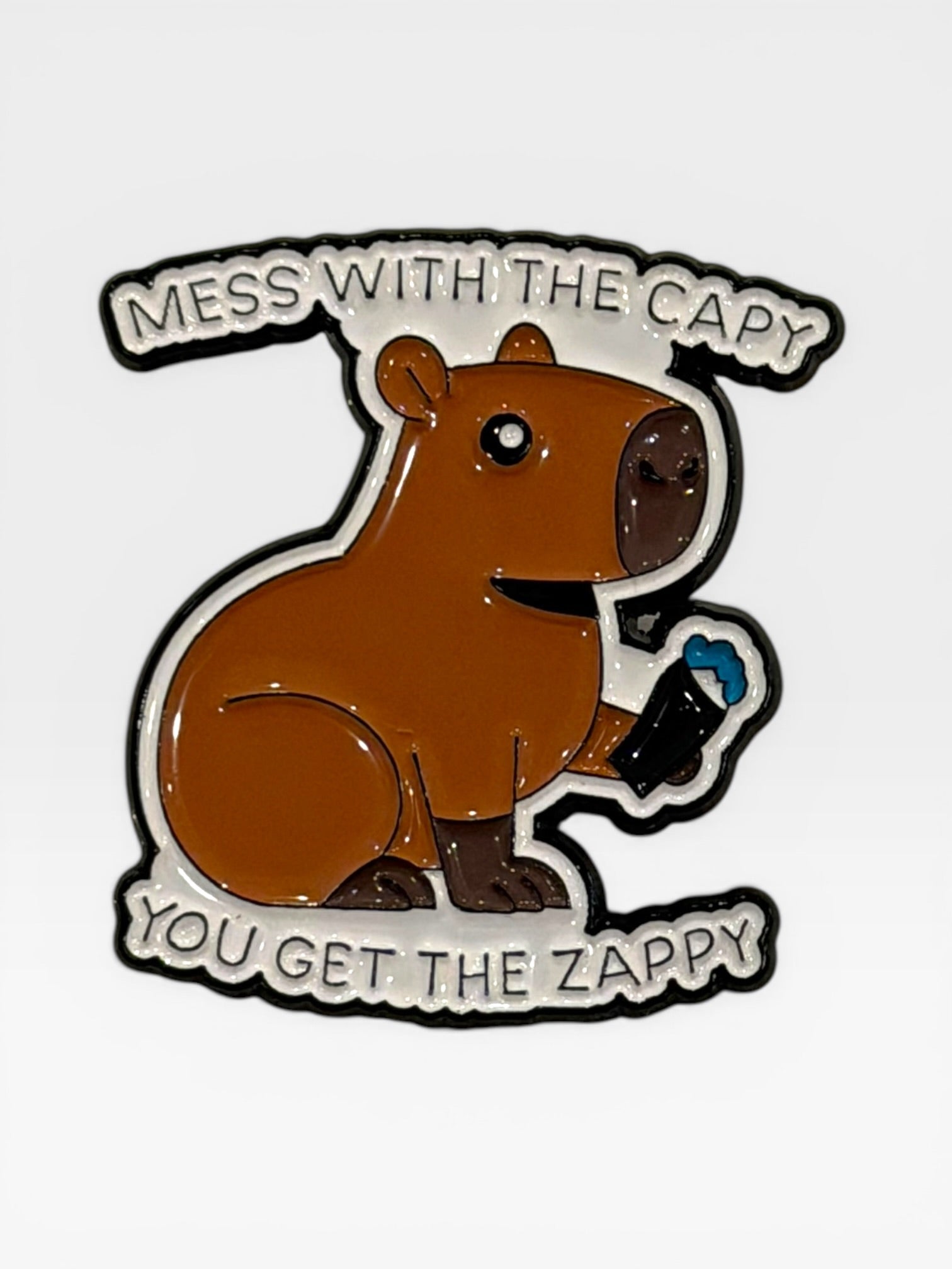 Capybara collectable pin. Capybara Brooch. Capybara Gift. Unique Capybara Gift. Capy Stuff. Capybara.