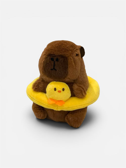 From our Capybara Plush Keychain range - the Ducky Ring. Super-soft and cute Capybara with a removable duck ring. From Australia’s biggest Capybara toy store. Check out our range for the very latest Capy products, the best Capybara gifts and general Capy happiness. 
