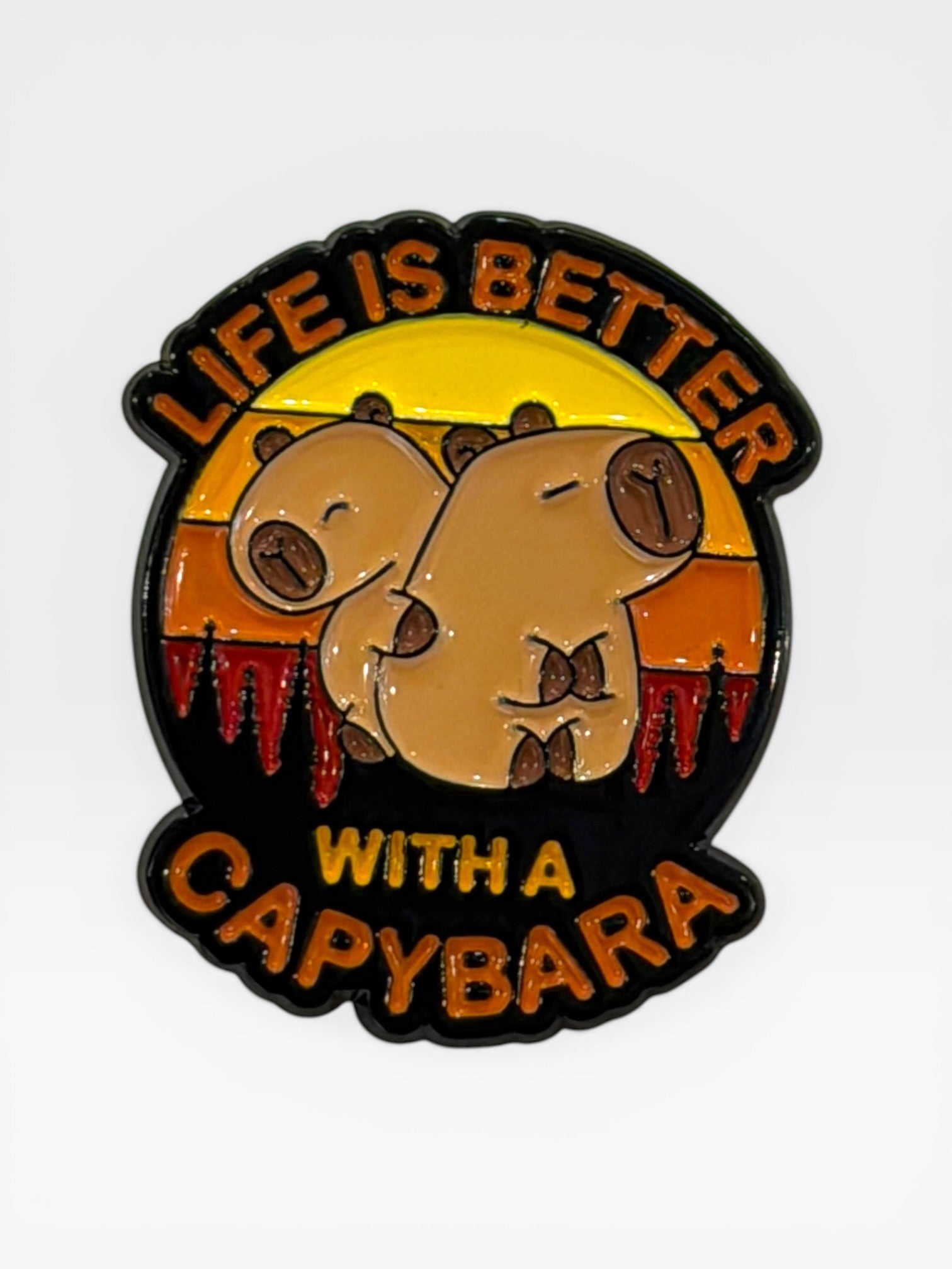 Capybara collectable pin. Capybara Brooch. Capybara Gift. Unique Capybara Gift. Capy Stuff. Capybara.