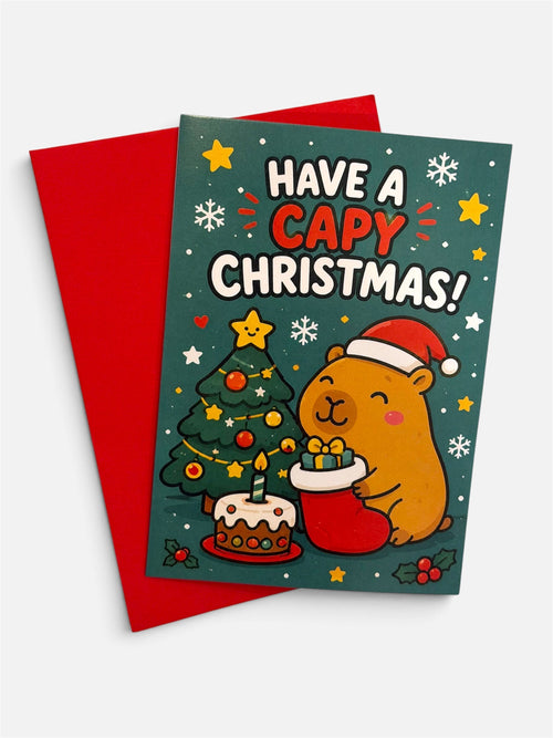 Capybara Christmas Card - Stay Capy