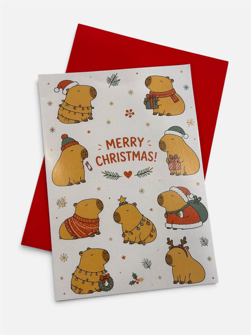 Capybara Christmas Card - Stay Capy