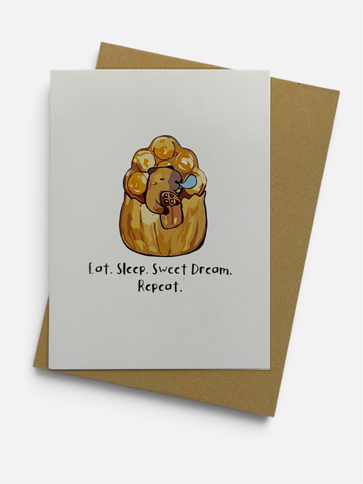 Capybara Greeting Card - Stay Capy