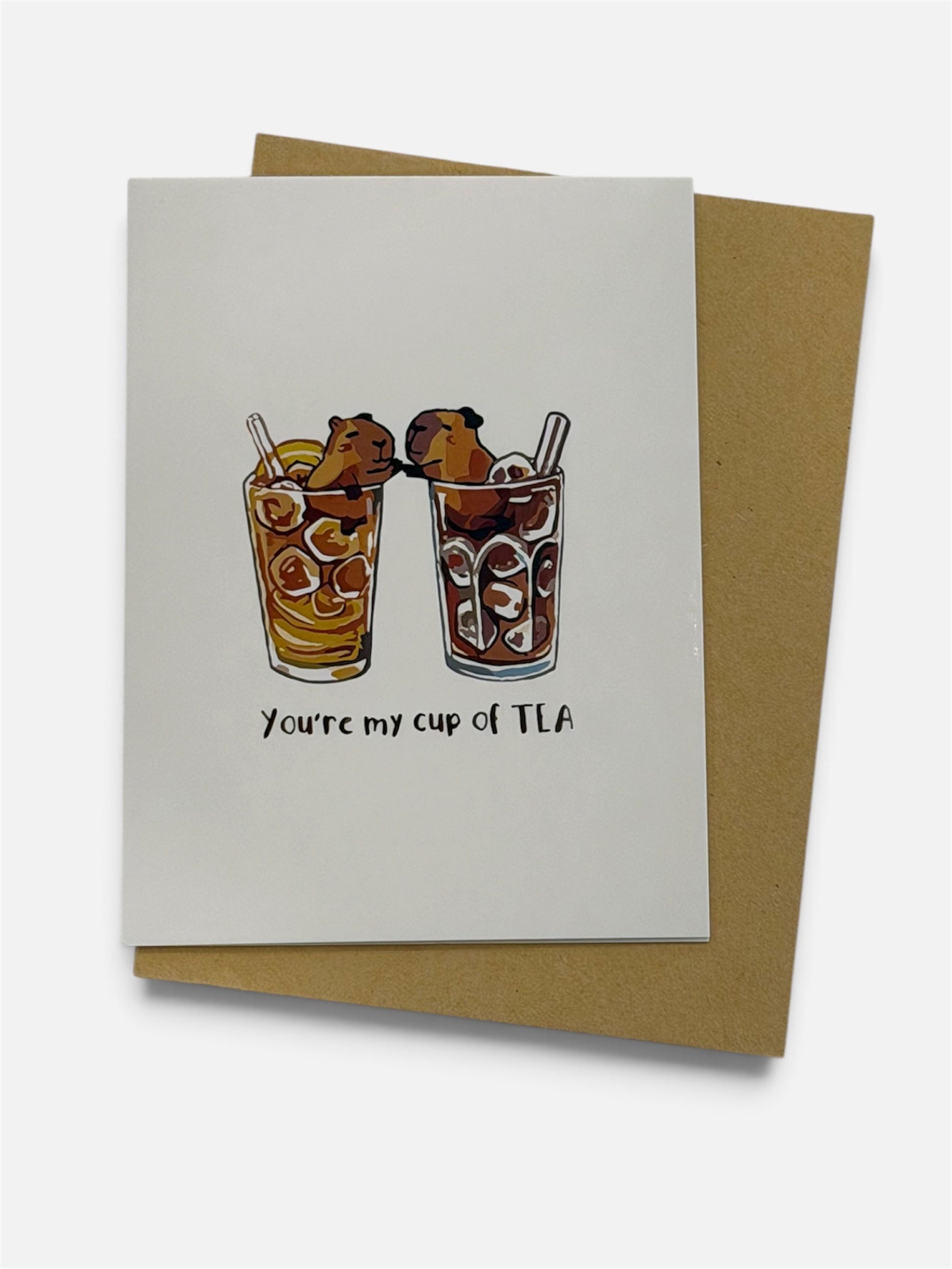 Capybara Greeting Card - Stay Capy