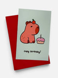 Capybara Happy Birthday Card - Stay Capy