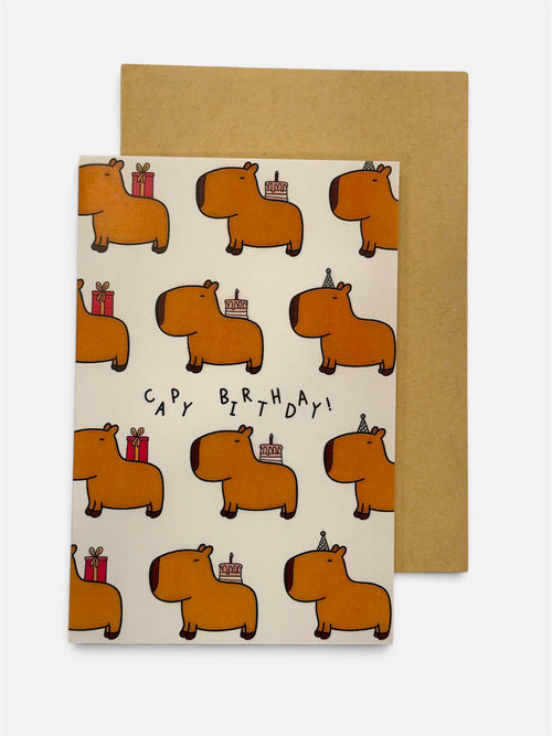 Capybara Happy Birthday Card - Stay Capy